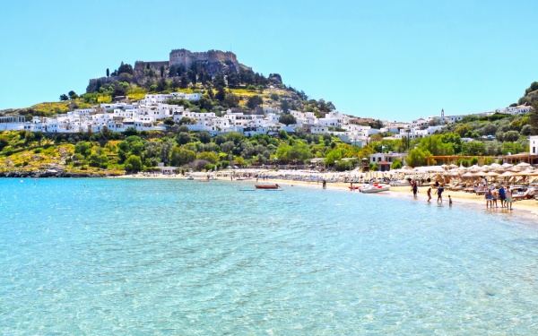 Stranden vid Lindros på Rhodos