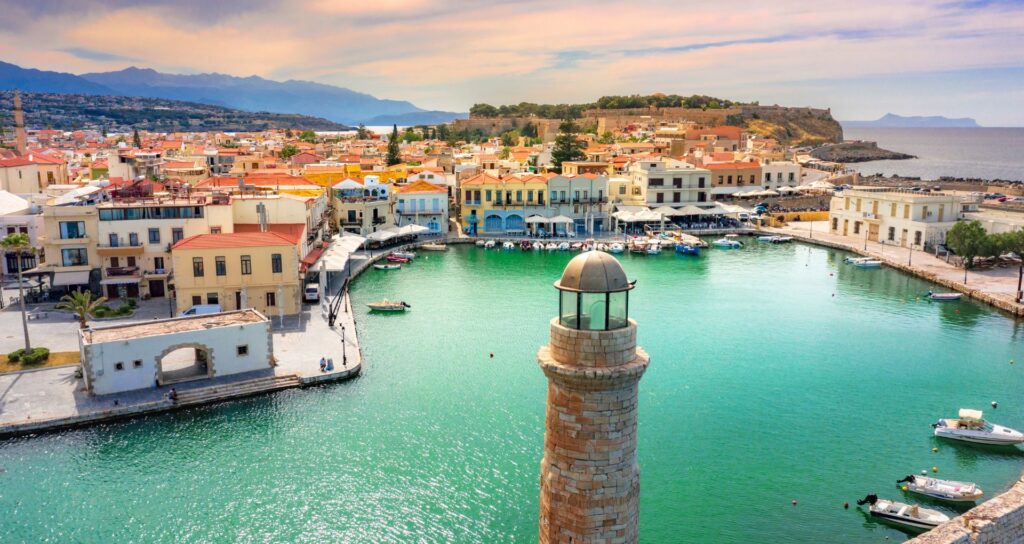 Gamla venetianska hamnen i Rethymno, Kreta